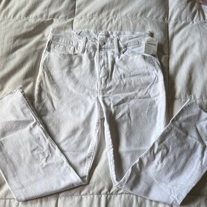 Good American mid rise straight fit White Jeans